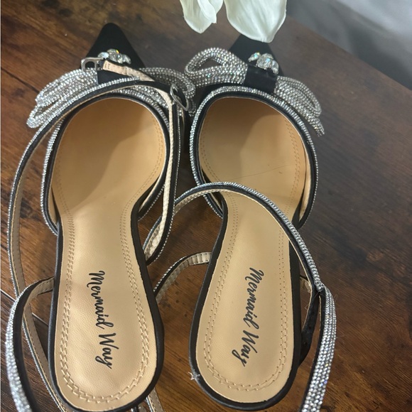 Sugarcoat Diamante Double Bow Satin Heels Size 9 - Picture 6 of 8